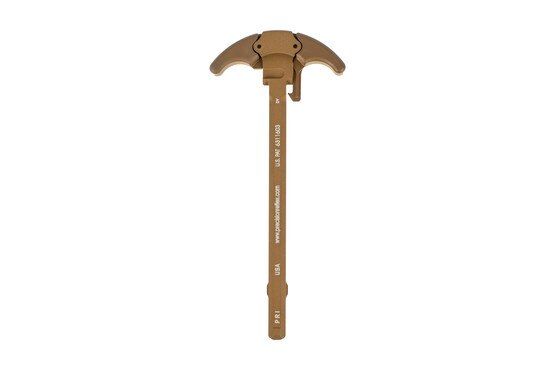 Precision Reflex gas buster ambidextrous ar15 charging handle FDE is machined from 7075-T6 aluminum